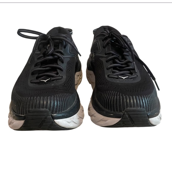 HOKA One One Bondi 7 Men’s Black and White Running Shoe Size 8.5 - Picture 2 of 11